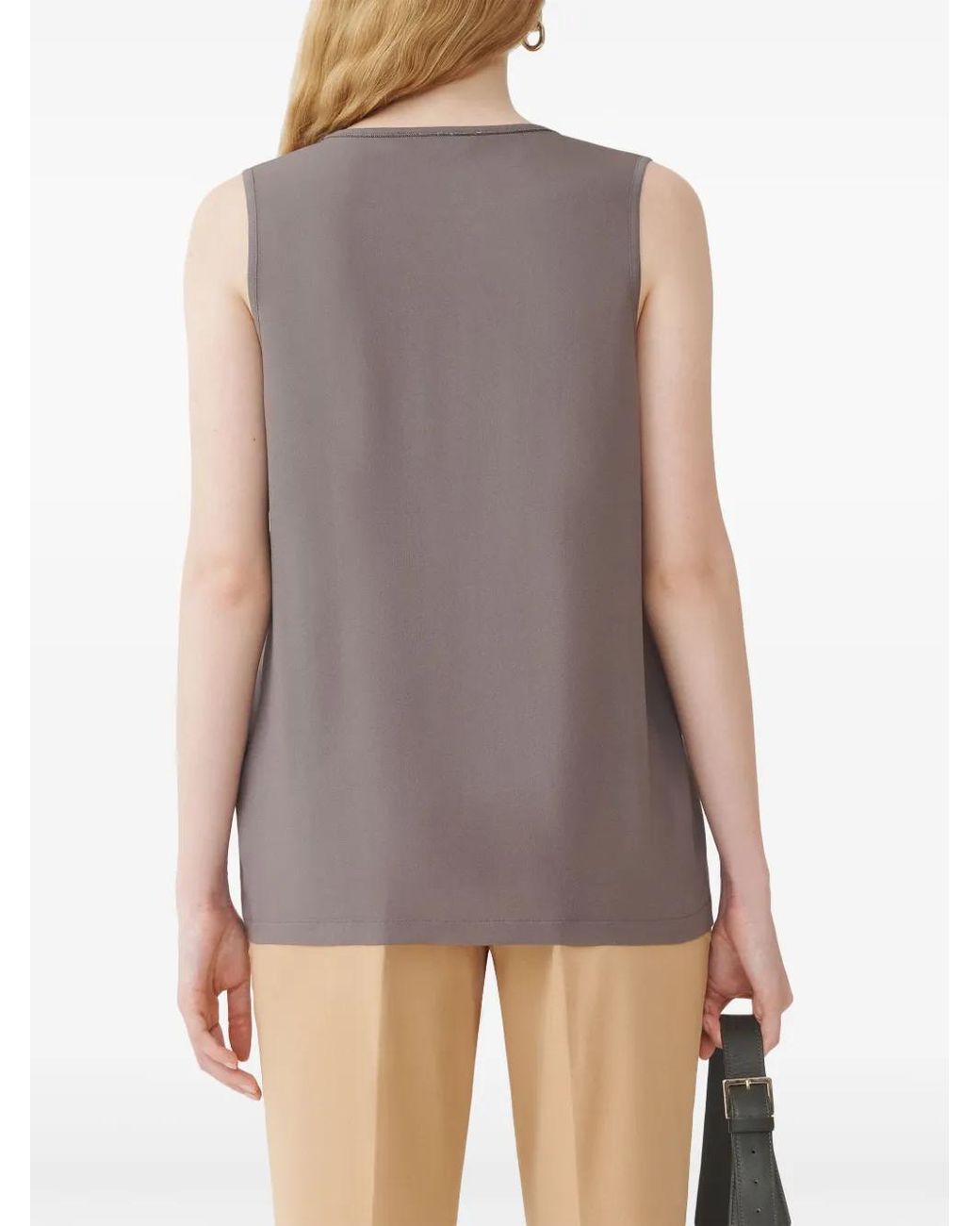 Fabiana Filippi Brown Sablé Vest