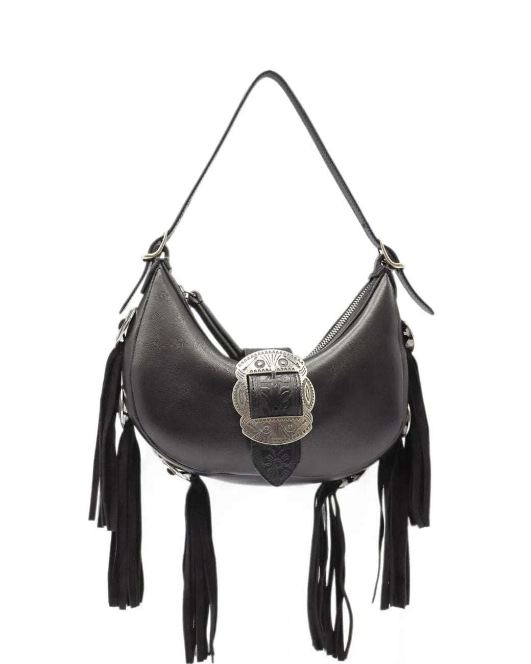 HTC Black Fringed Sheryl Shoulder Bag for men
