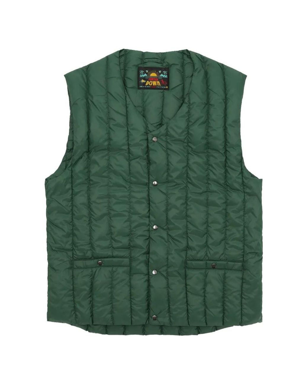 Fortela Green Quilted Padded Vest for men