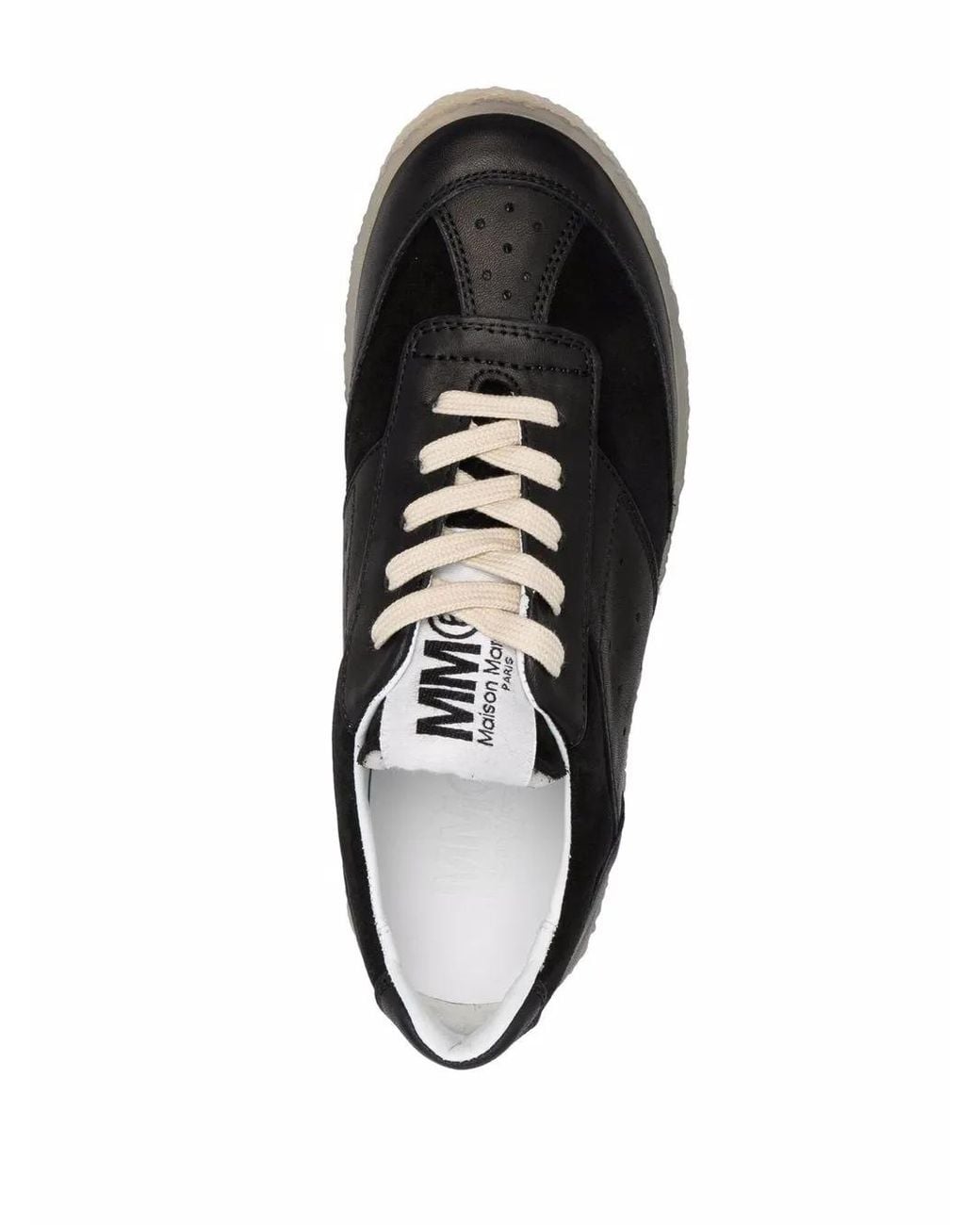 MM6 by Maison Margiela Black Lace-up Low-top Sneakers