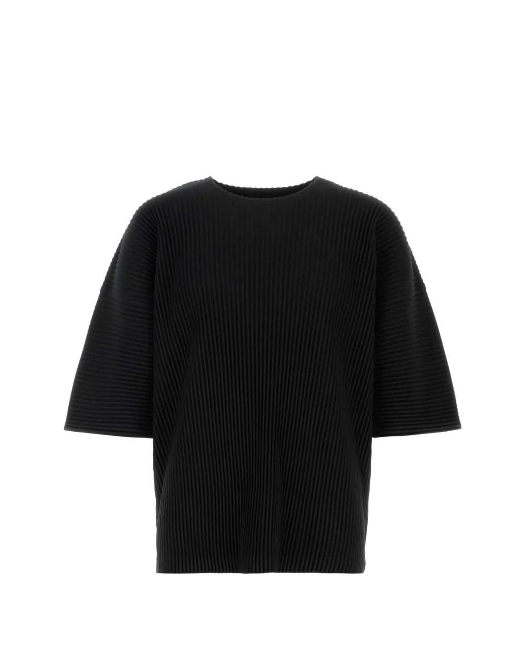 Homme Plissé Issey Miyake Black Plissé-Effect T-Shirt for men