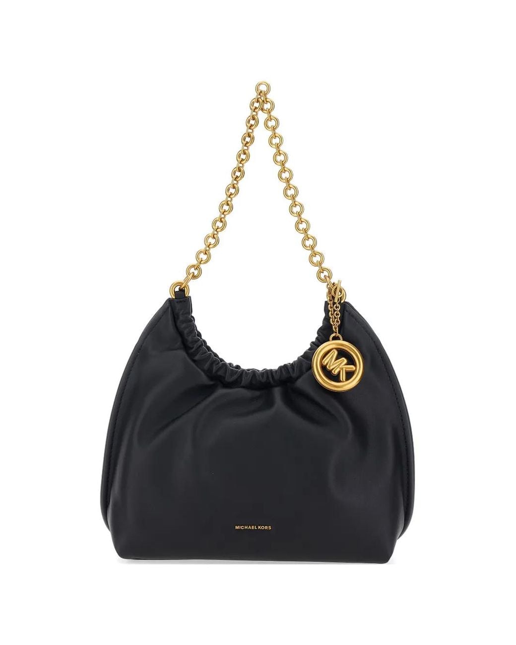 MICHAEL Michael Kors Black Medium Indie Chain Charm Shoulder Bag