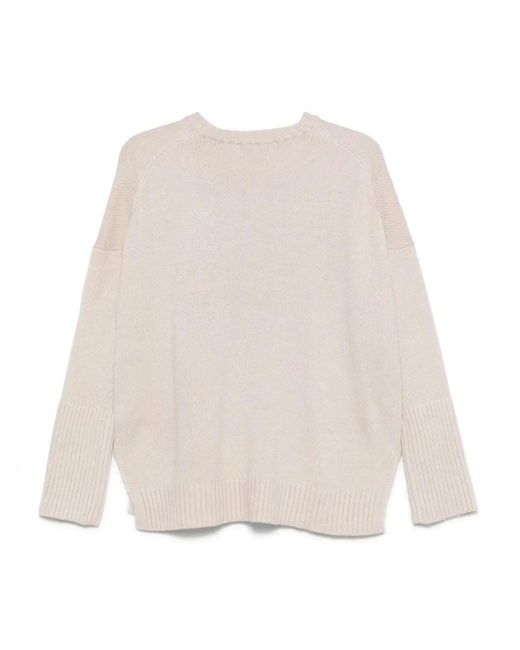 DKNY White Varsity-Logo Sweater