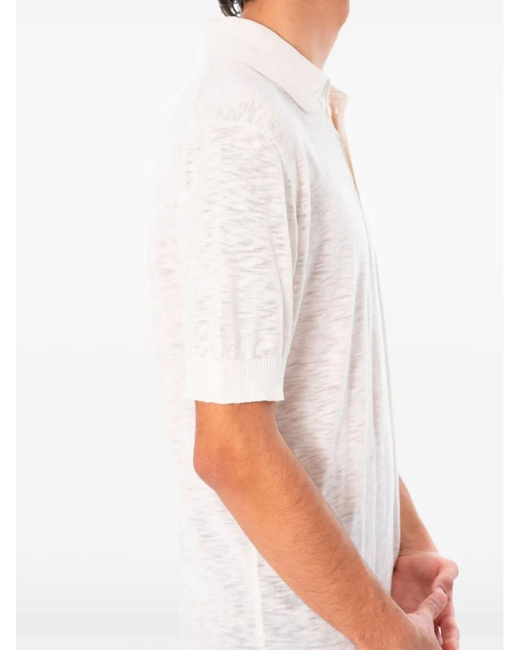 Daniele Fiesoli White Short-Sleeve Polo Shirt for men