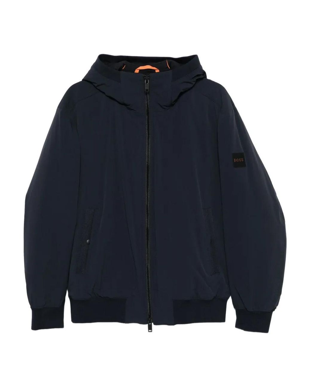 Boss Gefütterte Jacke Mit Logo-Patch in Blue für Herren