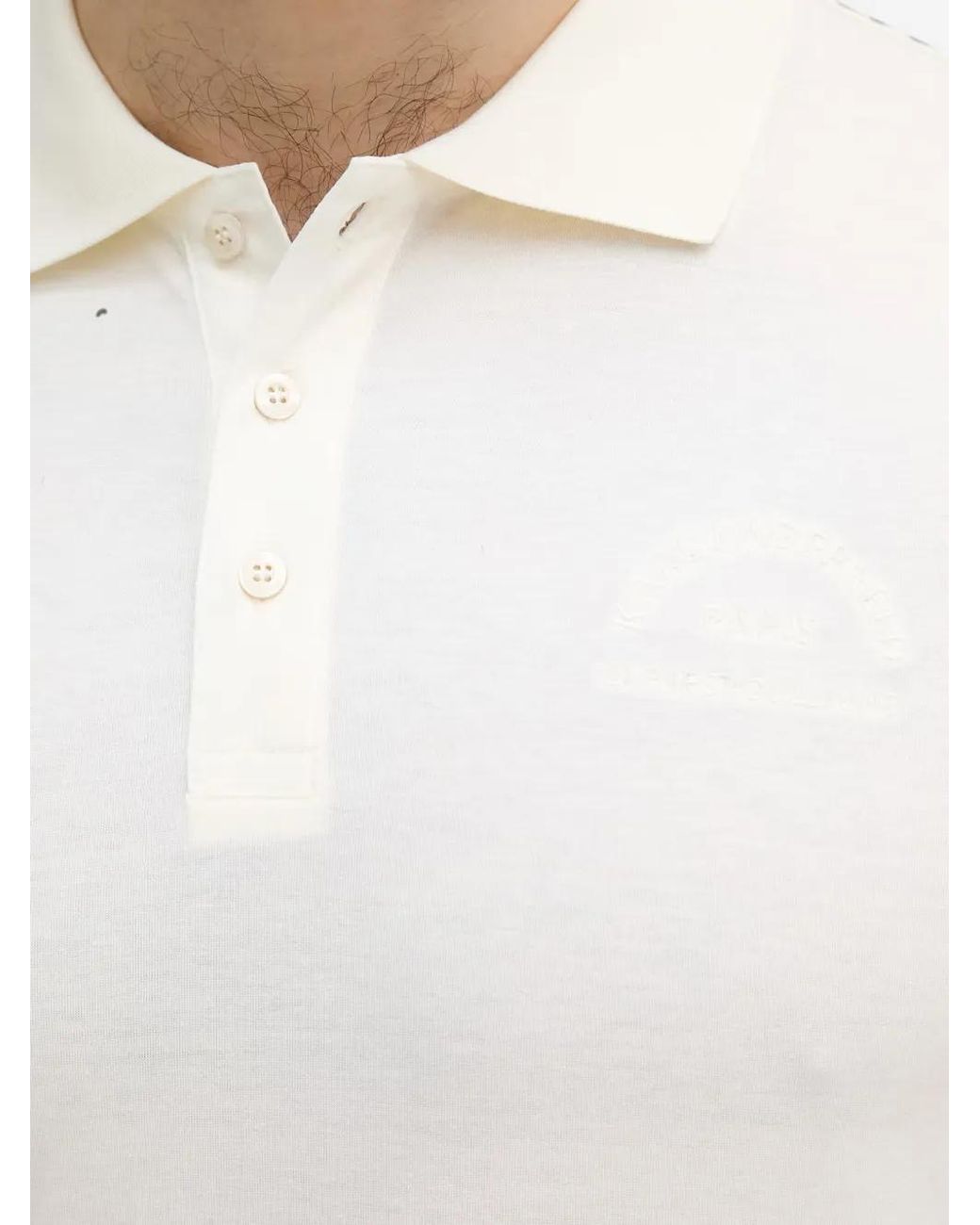 Karl Lagerfeld White Polo En Coton À Logo Brodé Et Manches Courtes for men