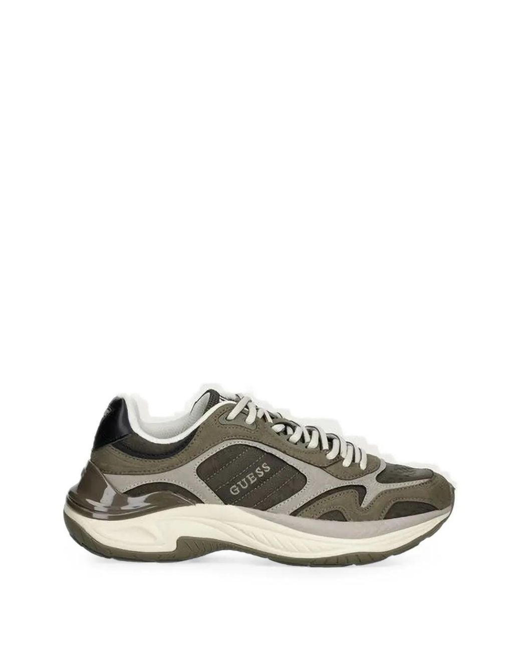Guess White Squan3 Logo-Print Panelled Sneakers for men