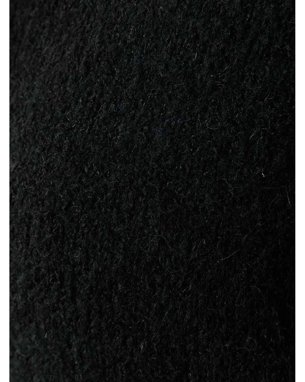 Fracomina Black Brushed-Knit Sweater