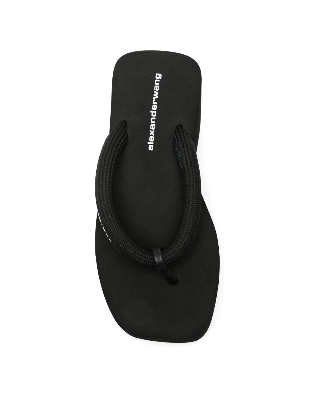 Alexander Wang Black Jenna Thong Platform Sandals