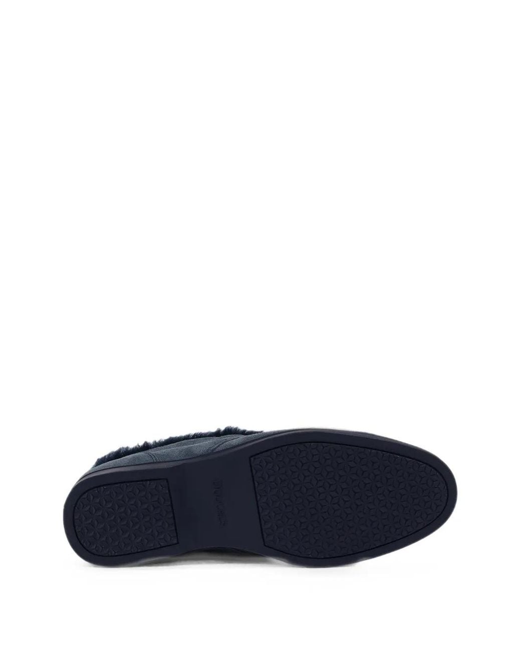 Doucal's Blue Shearling-Trim Suede Desert Boots