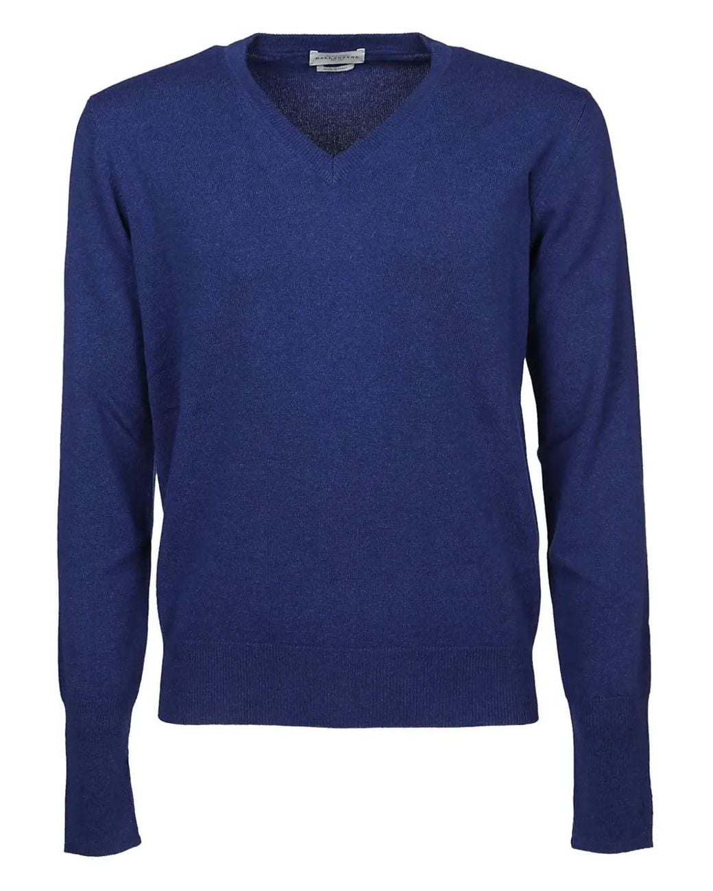 Ballantyne Blue V-Neck Cashmere Sweater for men