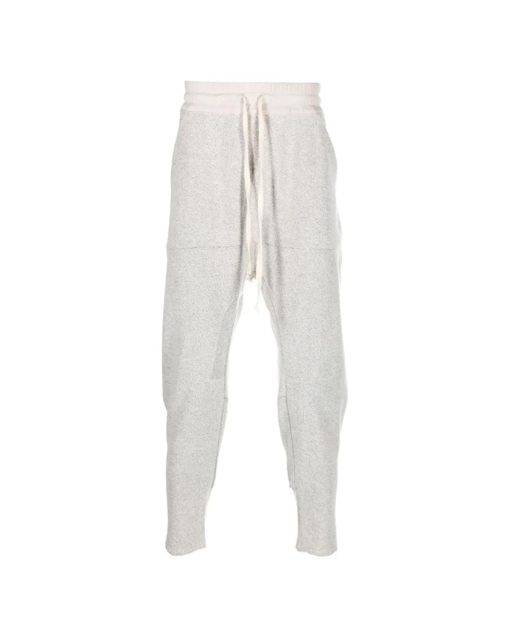 Tessitura Body Couture White Jersey Drop-Crotch Trousers for men
