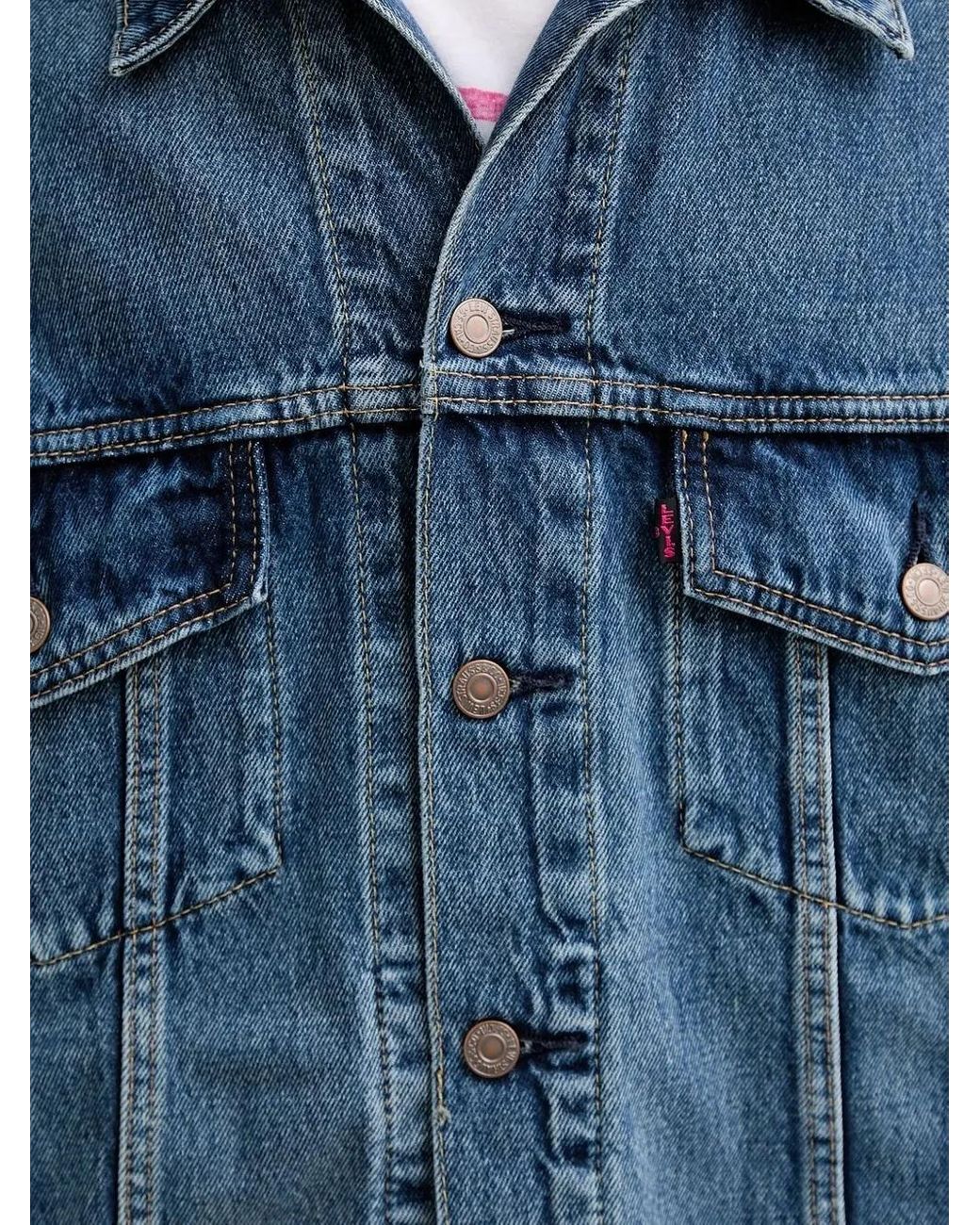 Levi's Blue Trucker Button-Fastening Denim Jacket for men