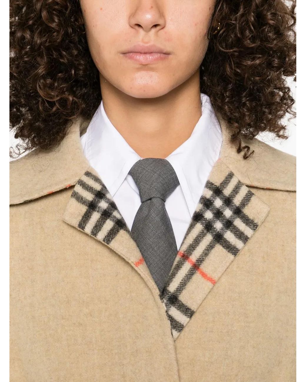 Abrigo Reversible Con Diseño Cruzado Burberry de color Natural