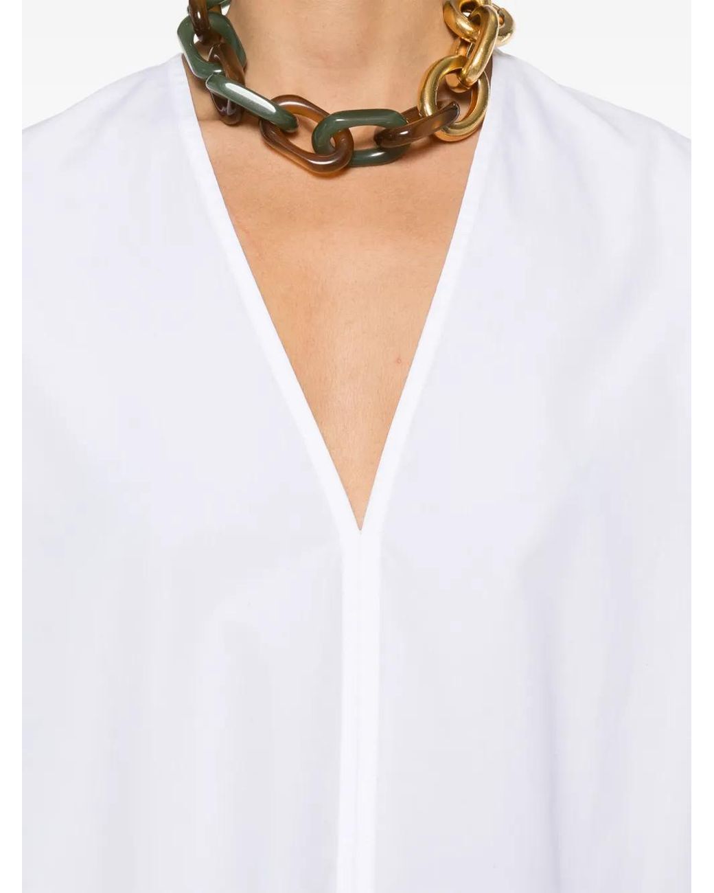 Blusa Con Cuello En V Totême de color White