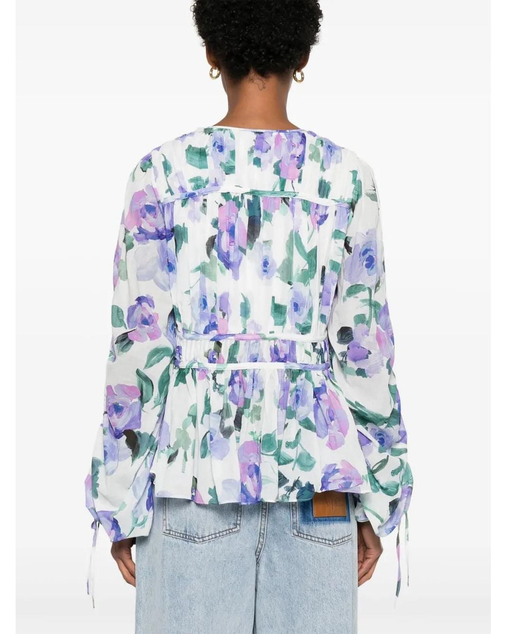 Aje. Blue Clover Blouse
