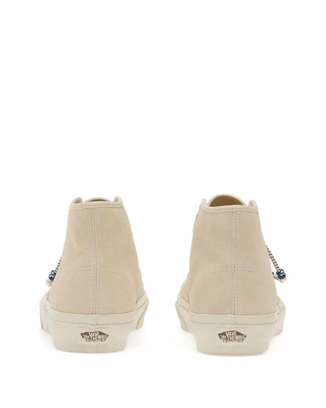 Vans Natural Bead-Embellished High-Top Sneakers