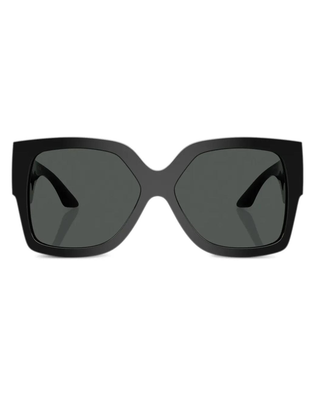 Versace Black Medusa Rectangle-Frame Sunglasses