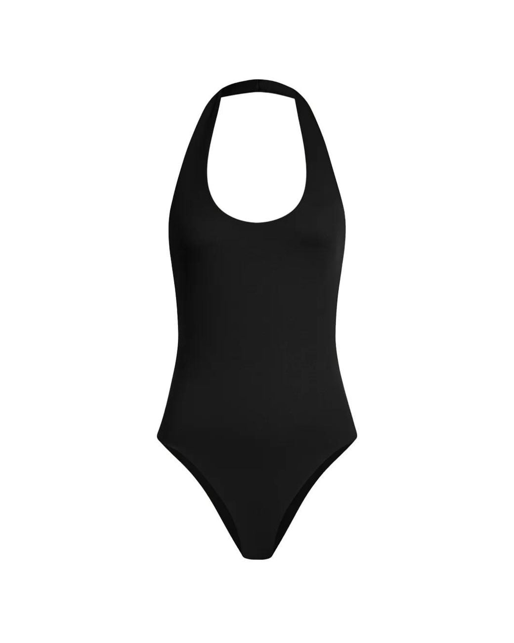 12 STOREEZ Black Naomi Halterneck Bodysuit