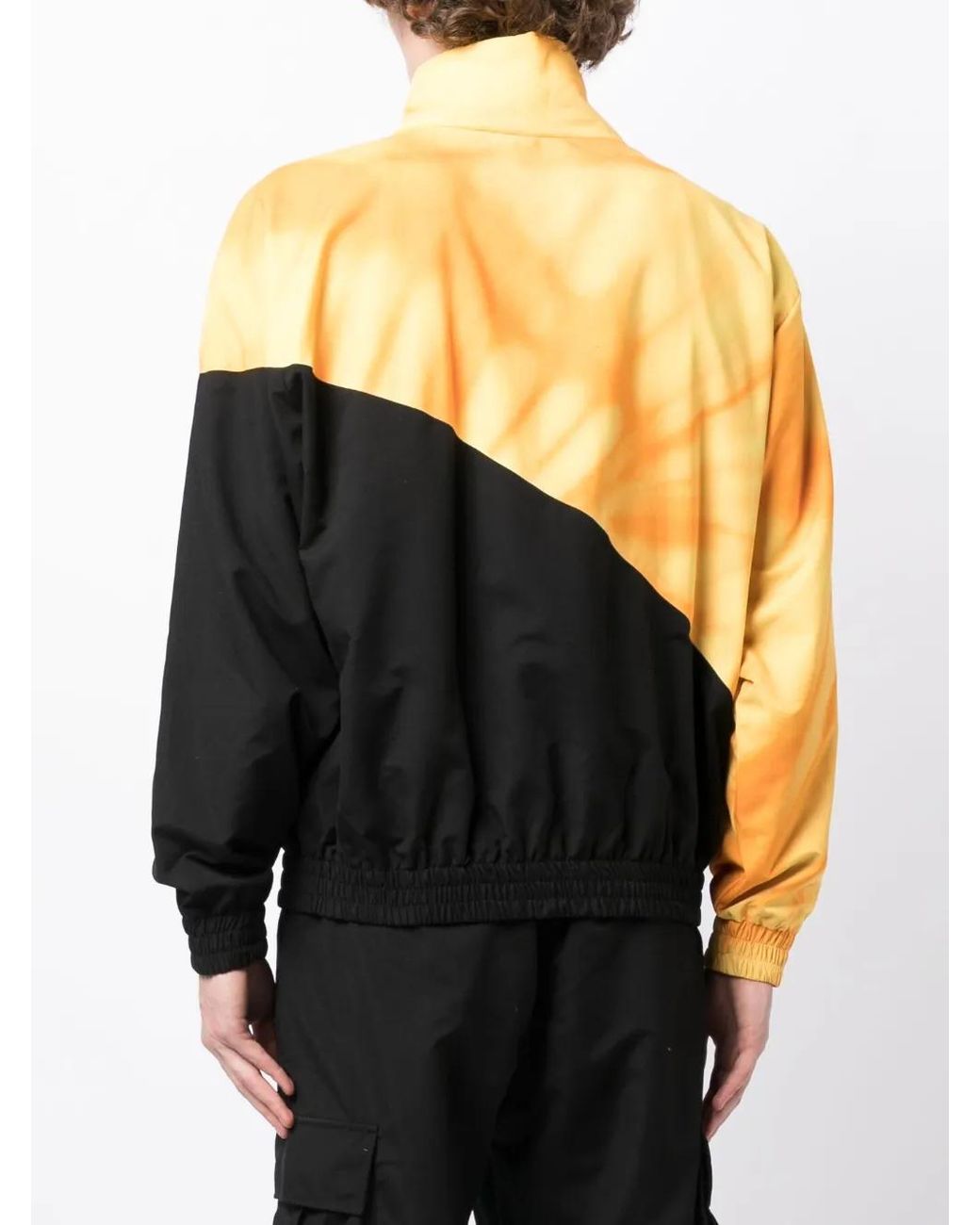 BLUE SKY INN Black Embroidered-Logo Two-Tone Jacket for men