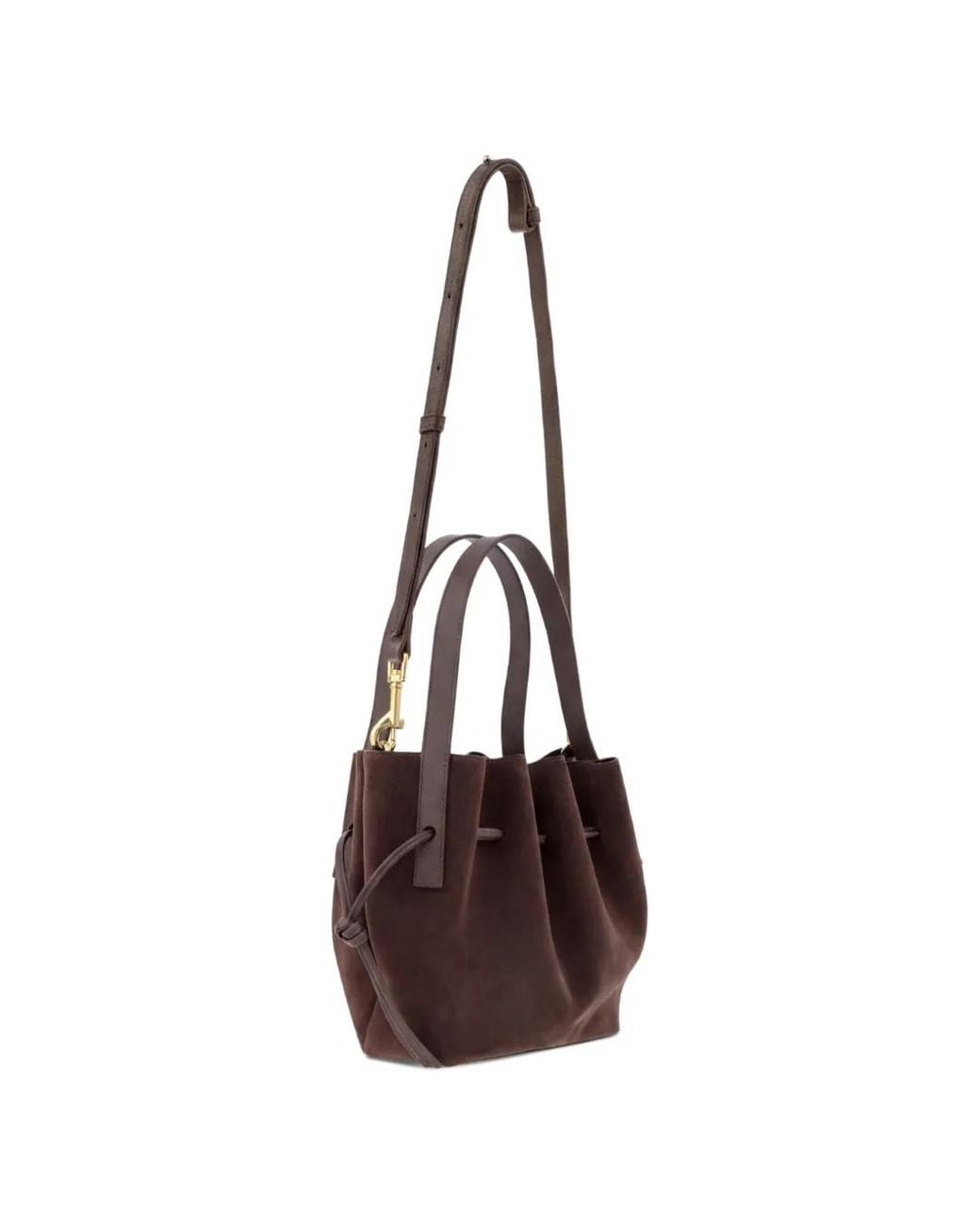 Yuzefi Brown Mini Scallop Tote Bag