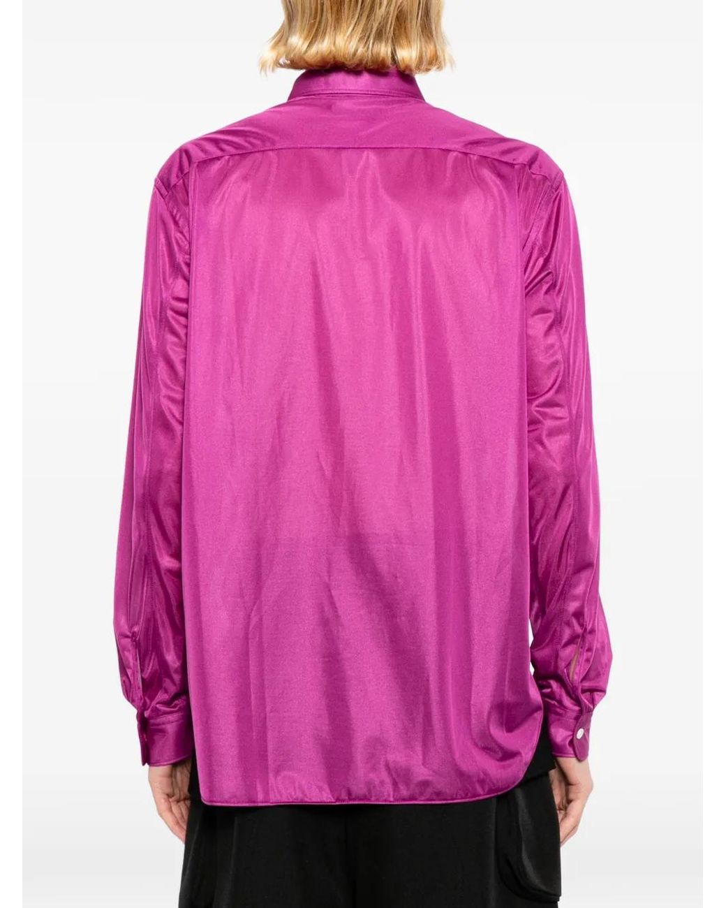 Comme des Garçons Pink Sheer-Panel T-Shirt for men