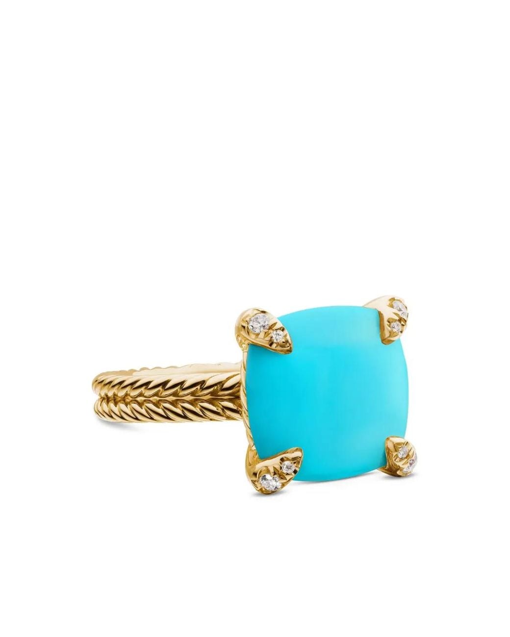 David Yurman Blue 18Kt Châtelaine And Diamond Ring (11Mm)