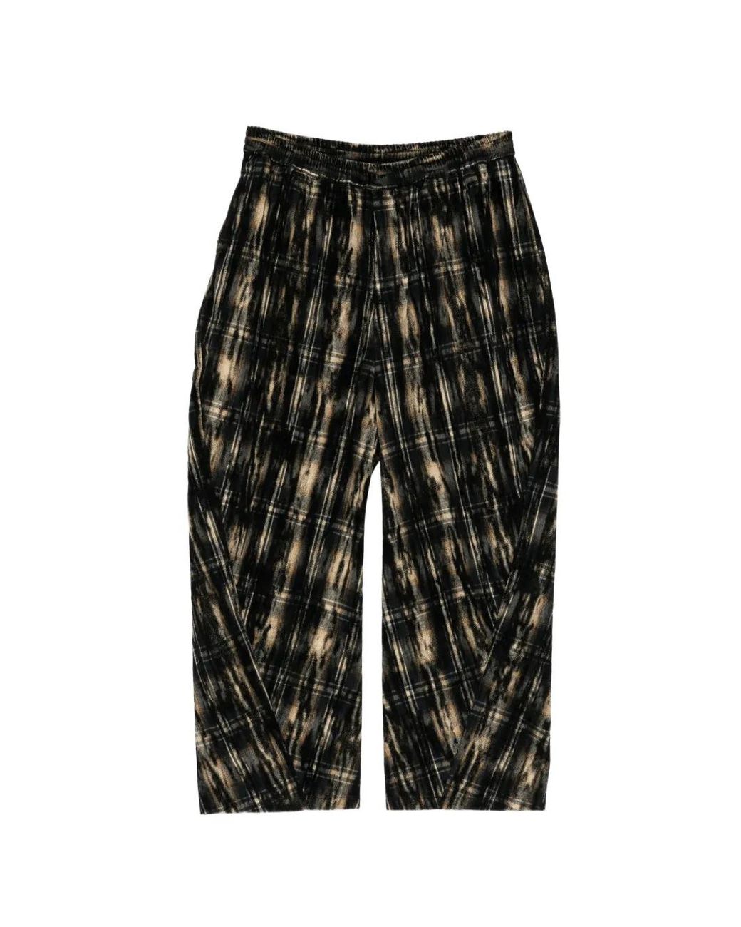 Doublet Black Check-Pattern Trousers for men