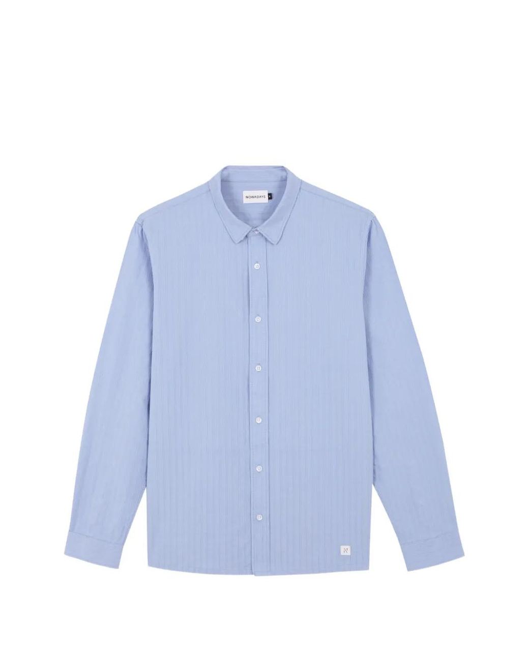 NOWADAYS Blue Vertical-Stripe Shirt for men