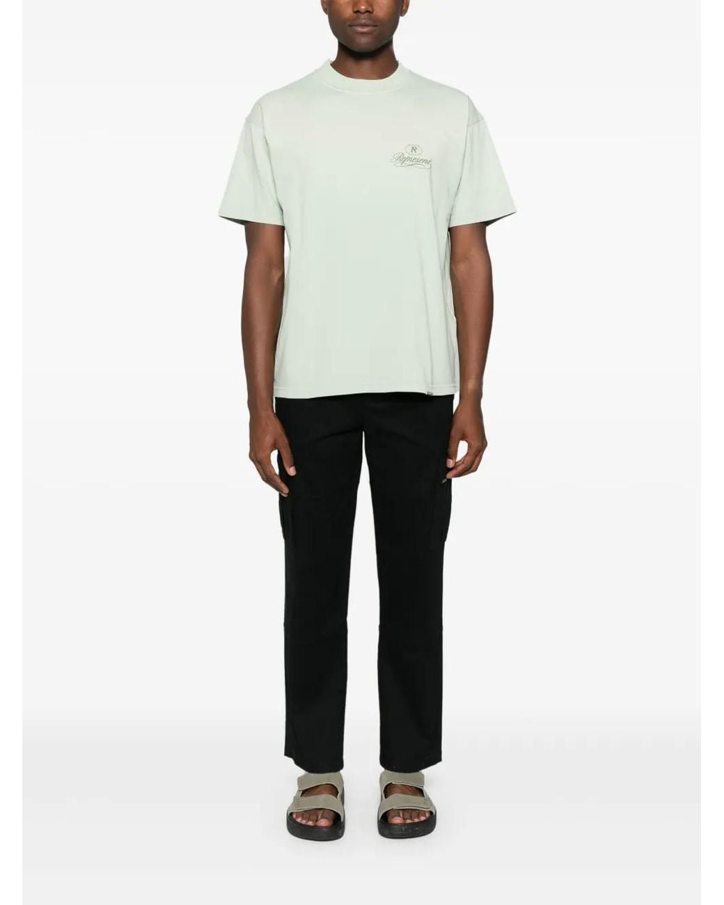 Represent Black Straight Trousers for men