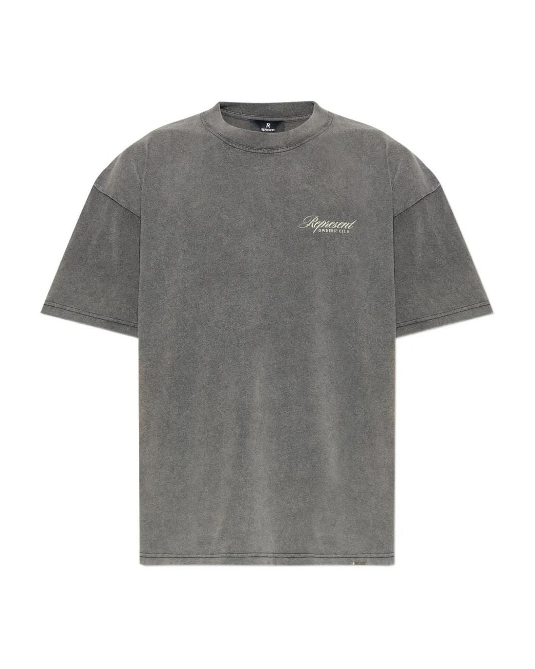 Represent Gray Owners Club Script T-Shirt for men