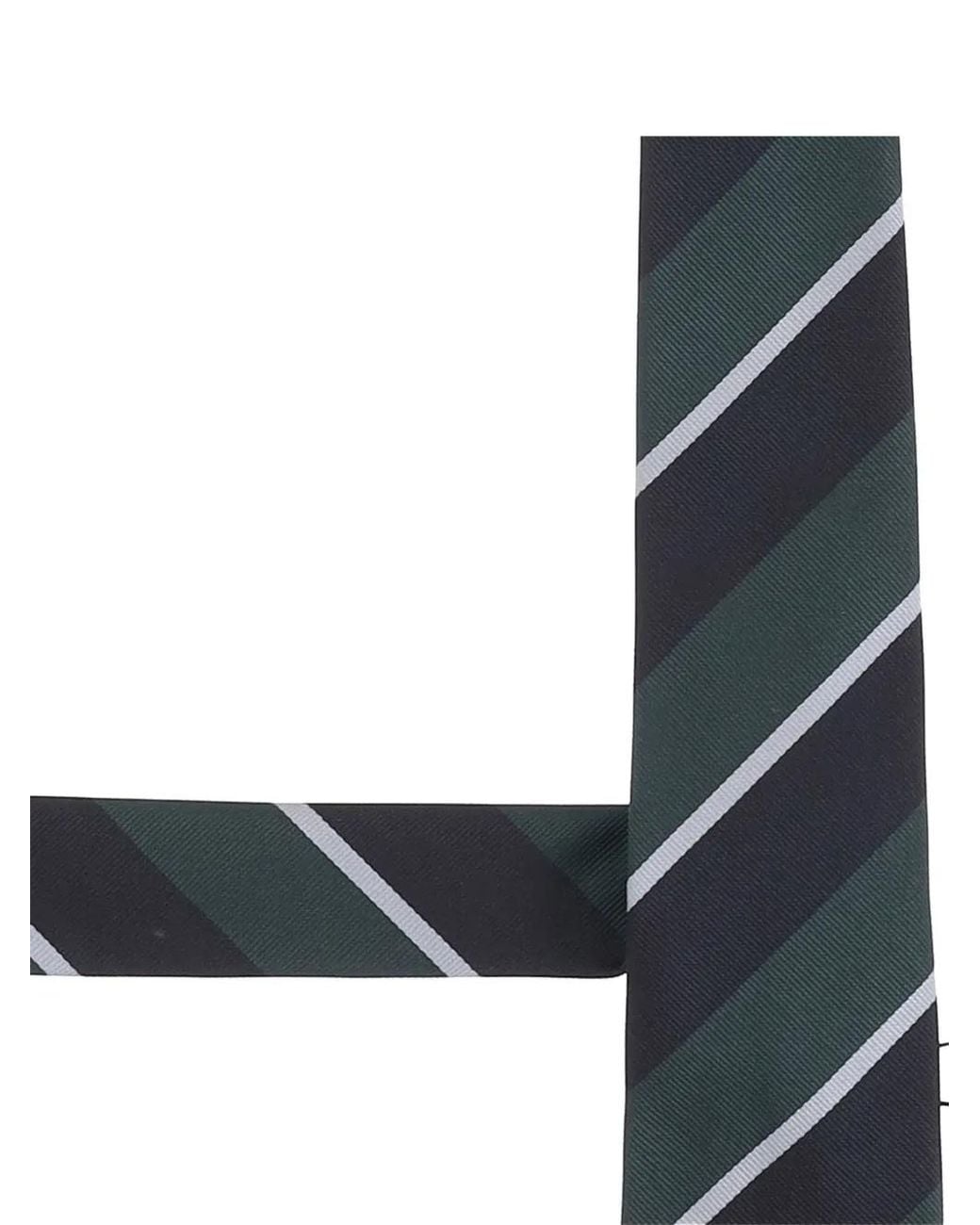 Boss White Silk-Blend Tie With Diagonal Stripes for men