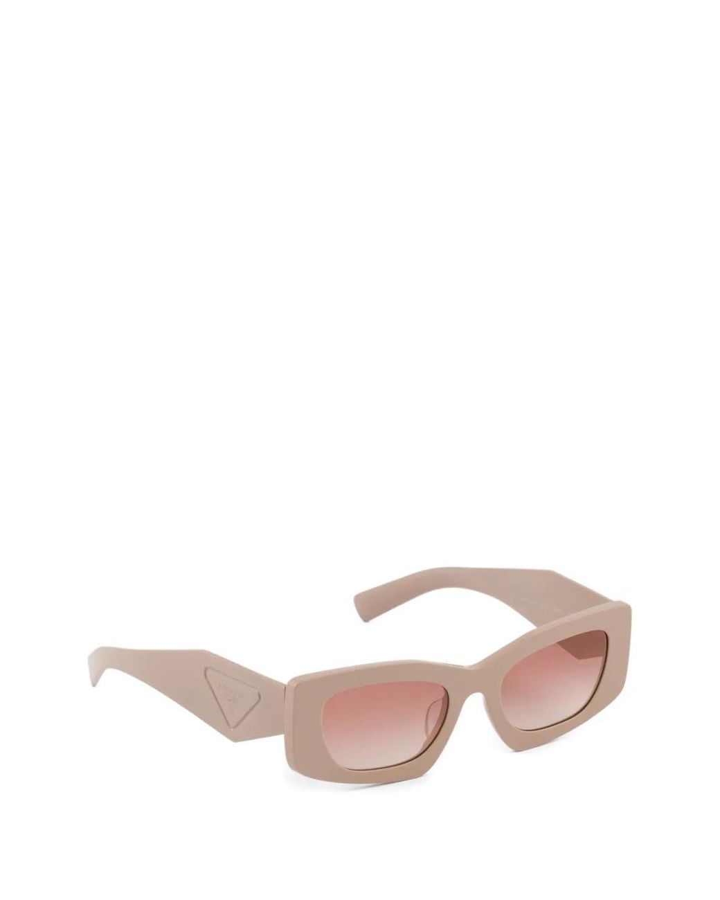 Prada Pink Sunglasses With Triangle Logo