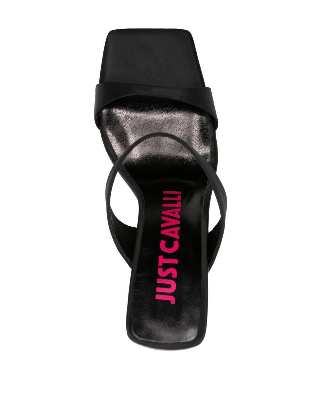 Just Cavalli Black 105Mm Square-Toe Sandals
