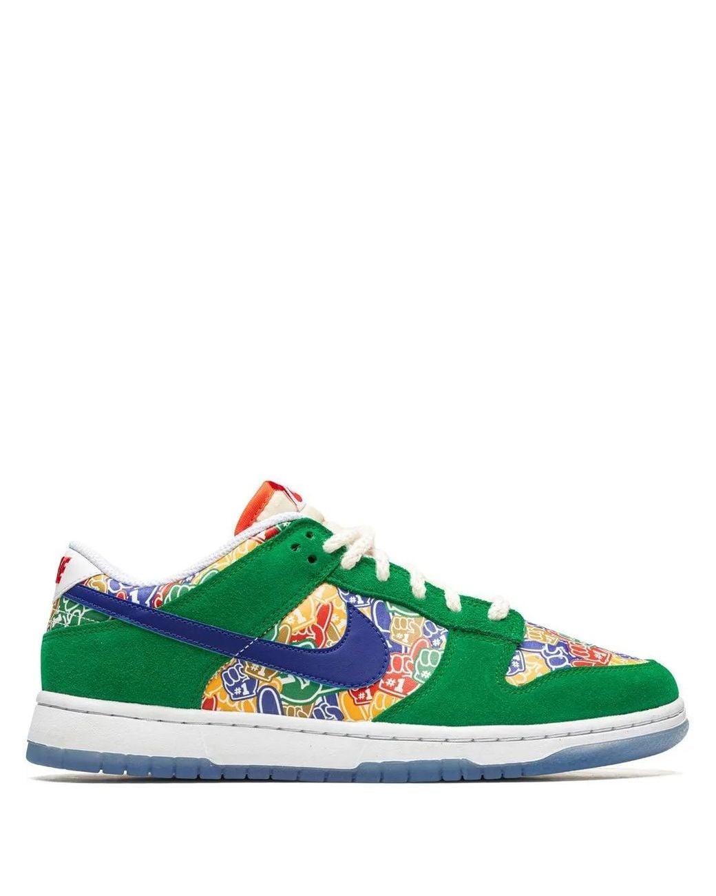 Nike Green Dunk Low "Foam Finger" Sneakers