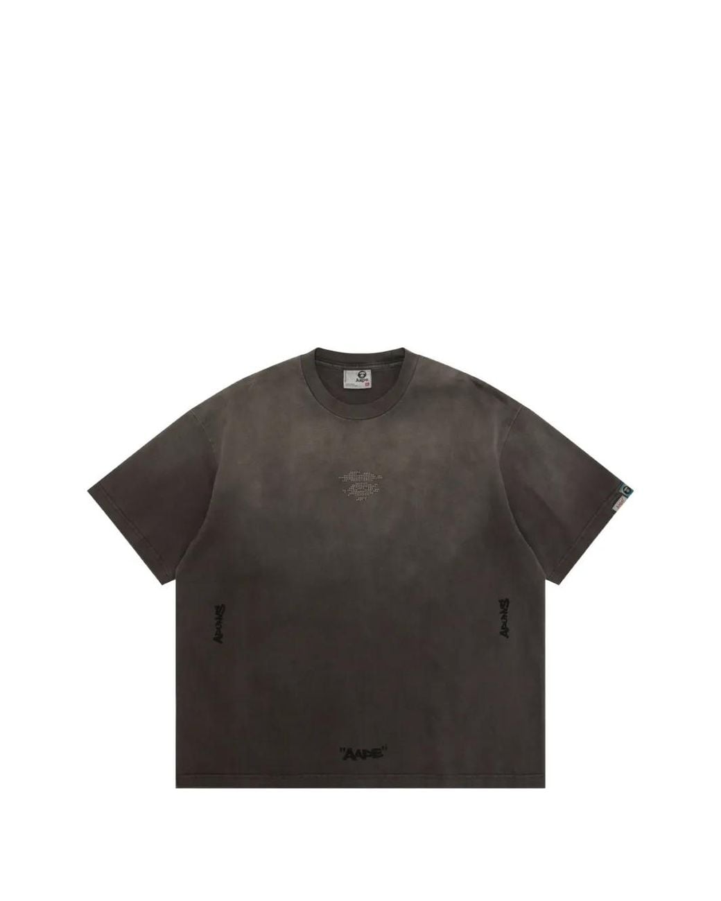 Aape By A Bathing Ape Black T-Shirt À Logo Moonface for men