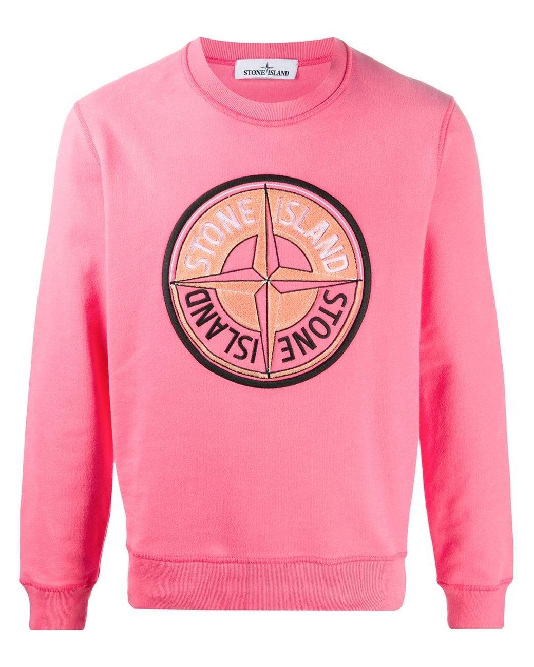 Stone Island Sweater Met Geborduurd Logo in het Roze voor heren | Lyst NL