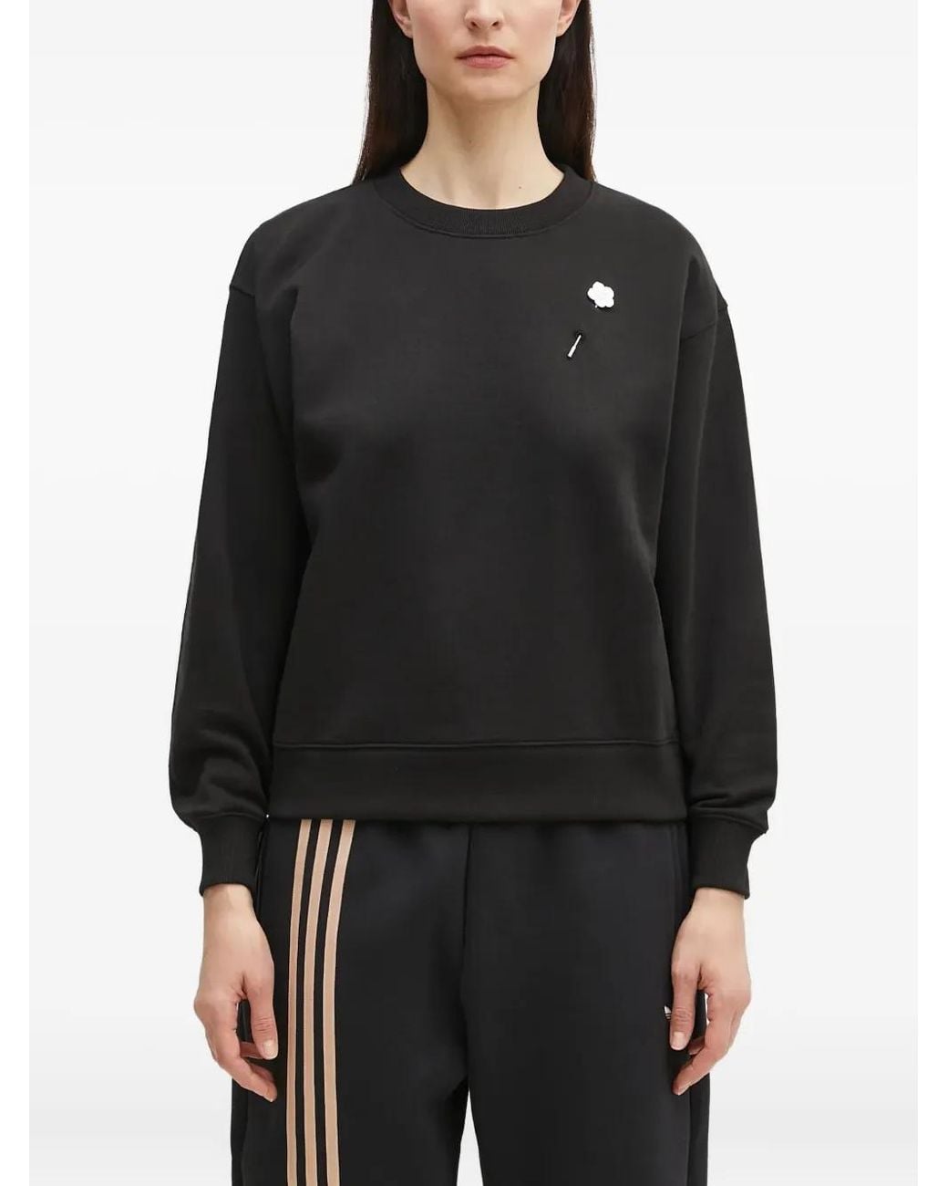 KENZO Black Flower-Pin Sweatshirt