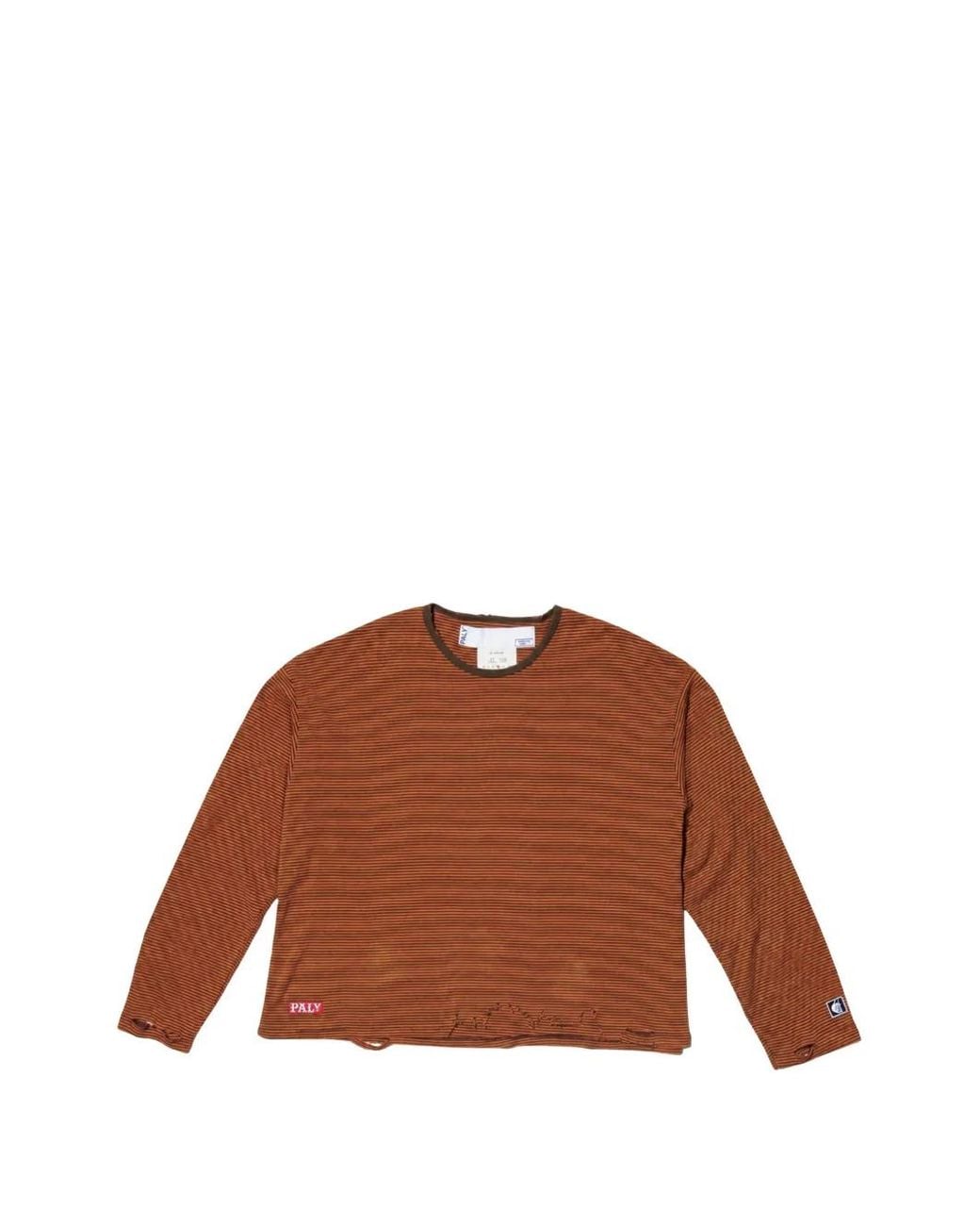 PALY Brown Consequence Striped Long-Sleeve T-Shirt