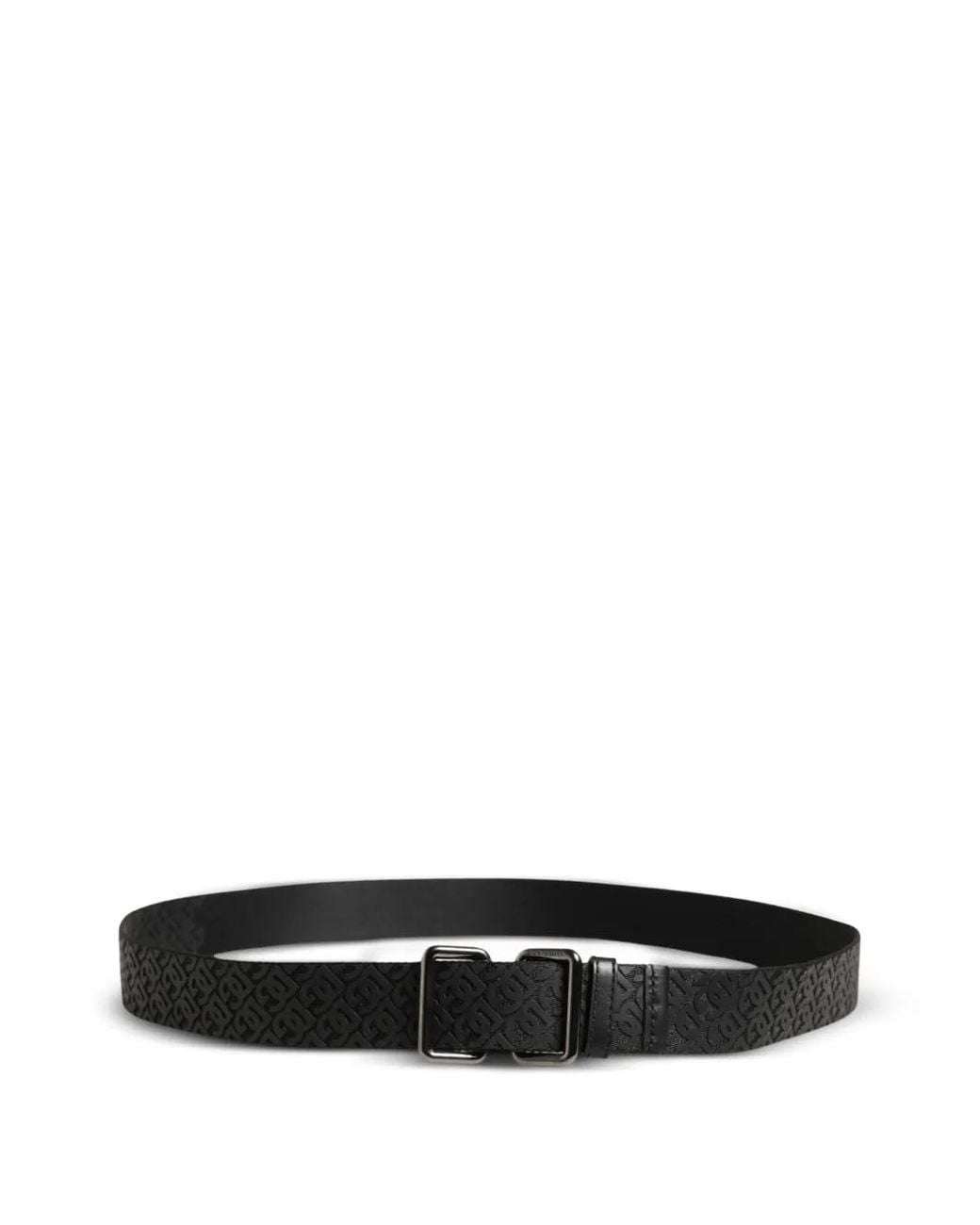 Dolce & Gabbana Black Dg Logo Metal-Buckle Belt for men