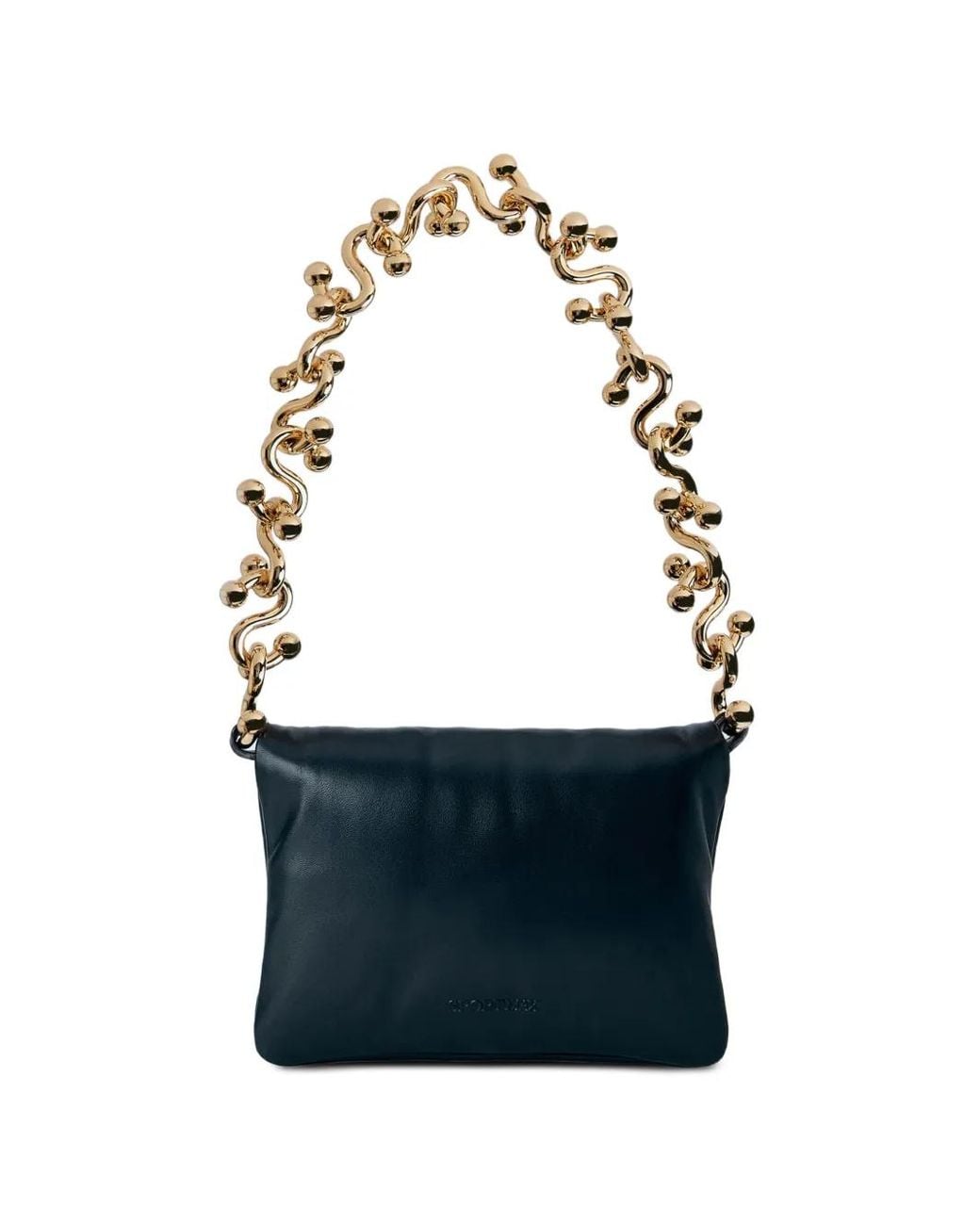 Sportmax Blue Sculptural Chain-Strap Mini Bag