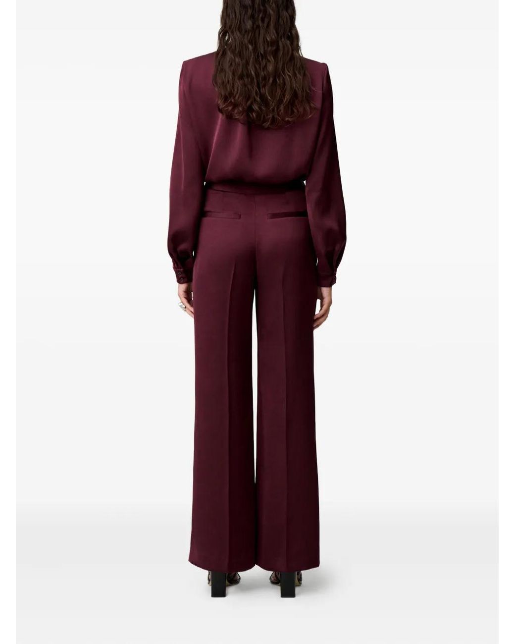 Claudie Pierlot Palazzo Broek Met Wijde Pijpen in het Purple