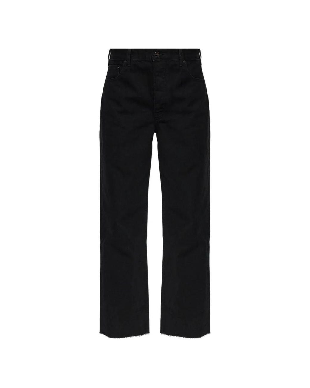 Anine Bing Black Gavin Raw-Cut Jeans