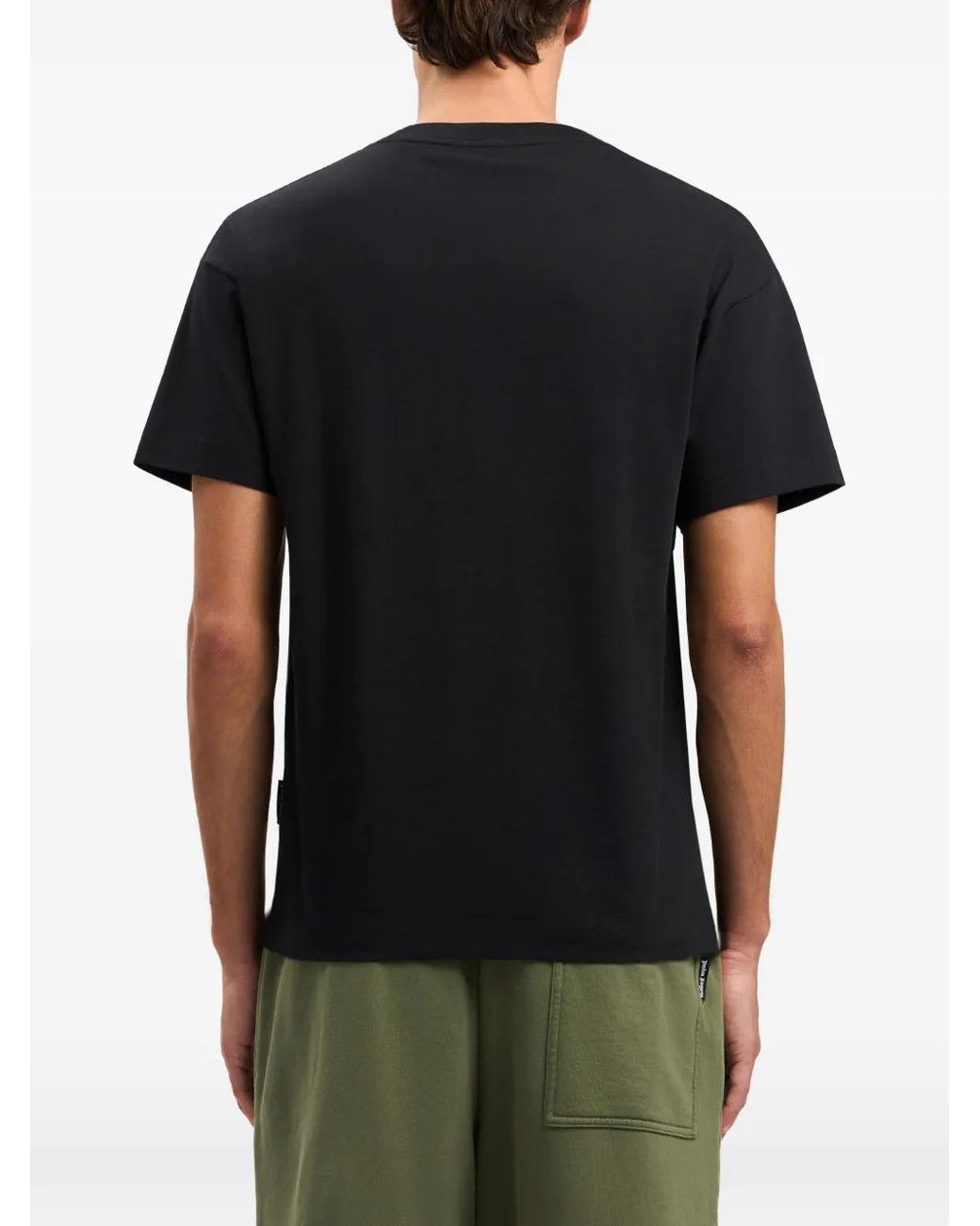 Palm Angels Black Spray Bear T-Shirt for men