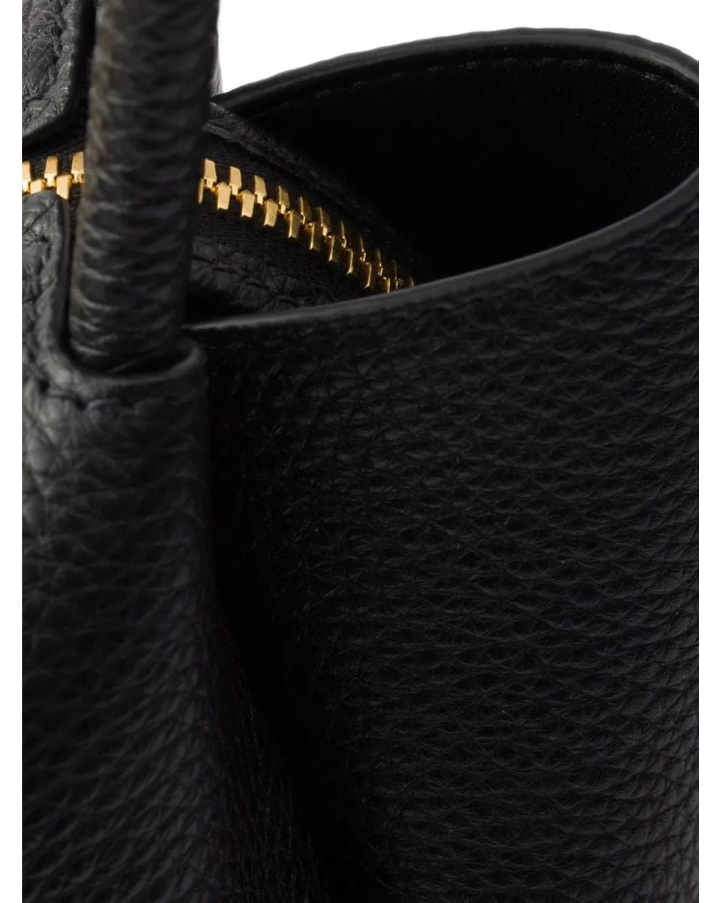 Prada Black Small Leather Tote Bag