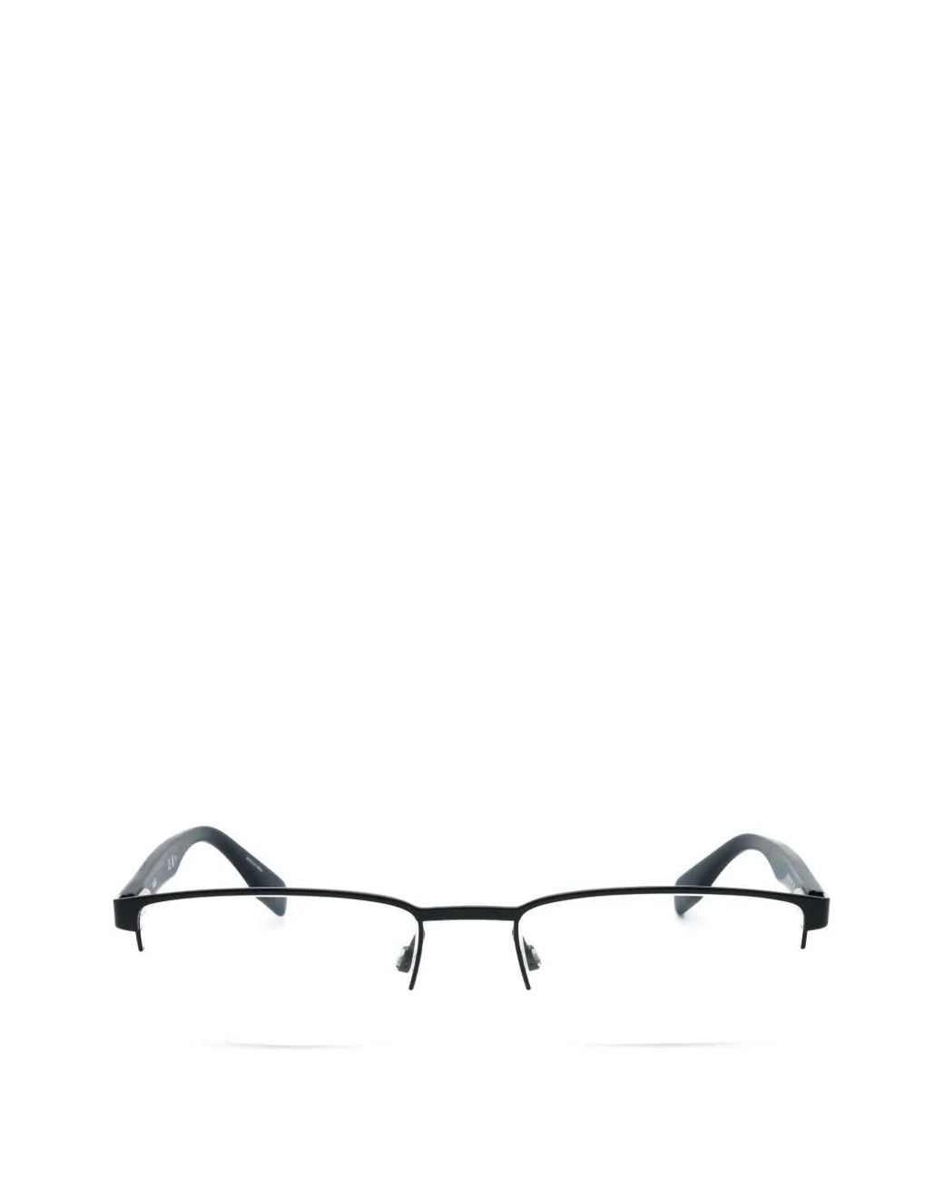 HUGO White Rectangle-Frame Glasses for men