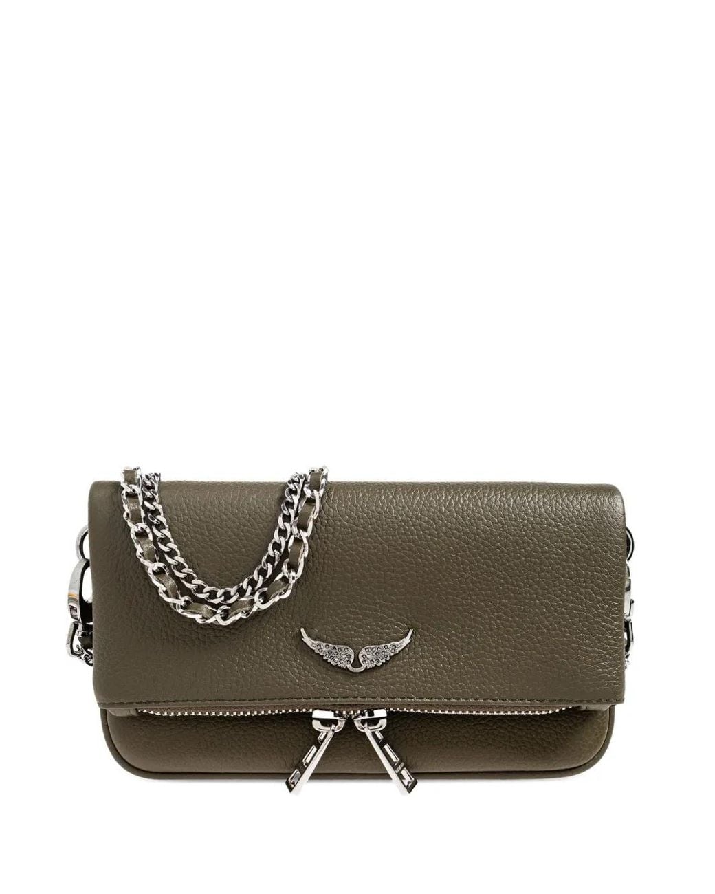 Zadig & Voltaire Gray Rock Nano Grained Leather