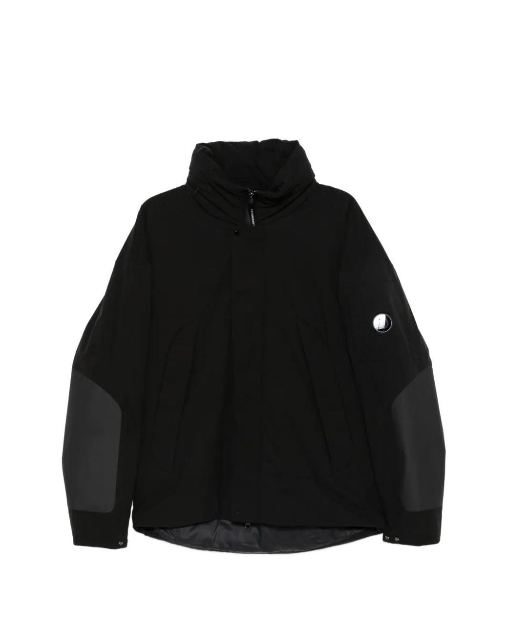 C P Company Black Pro-Tek Lens-Detail High-Neck Jacket for men