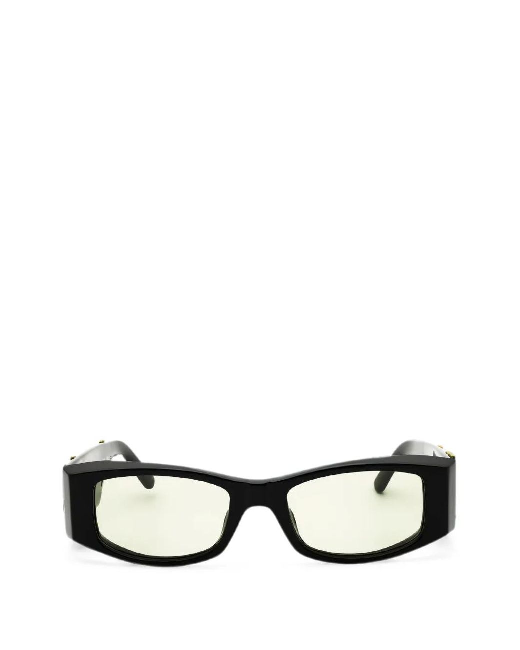 Palm Angels Black Rectangle-Frame Sunglasses