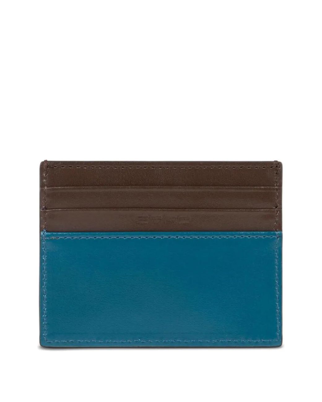 Etro Blue Pegaso-Plaque Cardholder